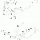 990 ADV WHITE CHASSIS Side- center stand
