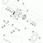 250 XCFW CHASSIS Заднее колесо