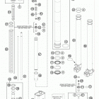 85 SX CHASSIS Передняя вилка в разборе