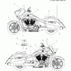 V11BB36/DB36/DC36/EB36 CROSS ROADS CUSTOM/CROSS COUNTRY ALL OPTI Body, decals - v11bb36 / db36 / dc36 / eb36 all options
