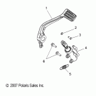 V11GA36/GB36/GC36 VEGAS/8 BALL/NESS ALL OPTIONS Brakes, brake pedal and rear master cylinder - v11ga36 /...