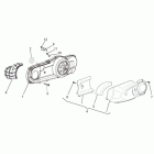 Scarabeo 125-200 IE Light Крышка вариатора