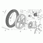 Scarabeo 50 4T E2 Переднее колесо- дисковые тормоза