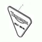 Bonneville T100 Badge kit, triangular
