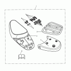 Scrambler Single seat & rack kit, black piping
