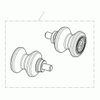 Street Triple Paddock stand bobbin kit, type 1