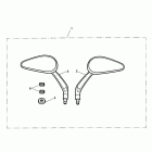Thunderbird Storm Oval mirrors, kit, drilled