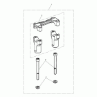 Tiger 1050 Riser kit, handlebar, silver