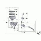 K1600GTL (K48) Clutch lever assembly, smoked glass