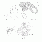 SPORTSMAN 400 HO 4X4 - A09LH46AQ/AX/AZ Крепление двигателя