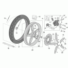 Scarabeo 100 4T E3 Переднее колесо- дисковые тормоза