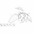 Scarabeo 125-250 E2 (Piaggio Engine) Переднее крыло