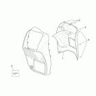 Scarabeo 125-250 E2 (Piaggio Engine) Front body - internal shield