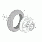 Scarabeo 125-250 E2 (Piaggio Engine) Заднее колесо