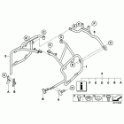 F800GS (K72) Set of case holders, alu cases