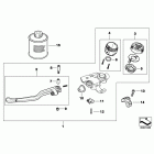 R1200GS ADV 10+ (K255) Clutch lever assembly, smoked glass