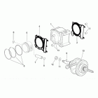Leonardo 250 (Yamaha Engine) Drive shaft - cylinder - piston