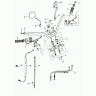 Scrambler Handlebars, top yoke, cables & mirrors