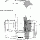 SPORTSMAN 400 HO 4X4 - A08LH46AQ/AX/AZ Теплозащита, заднее крыло