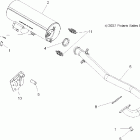 SPORTSMAN 400 HO 4X4 - A08LH46AQ/AX/AZ Глушитель