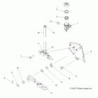 SPORTSMAN 800 EFI SCANDINAVIAN - A08MH76SS/SF Brakes, brake pedal and master cylinder