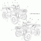 SPORTSMAN 500 HO EFI - A08MN50AF/AN/AQ/AS/AX Наклейки