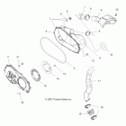 SPORTSMAN 800 HO EFI - A08MN76AF/AL/AQ/AR/AS/AT/AX Body, clutch cover and ducting