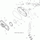 SPORTSMAN 800 HO EFI - A08MN76AF/AL/AQ/AS/AX Body, clutch cover and ducting