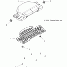 SPORTSMAN X2 500 EFI - A08TN50AT/AX/AZ Body, passenger seat bottom