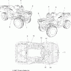 SPORTSMAN X2 500 EFI - A08TN50AX/AZ Наклейки