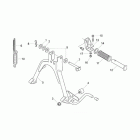 Scarabeo 50 2T (Minarelli Engine) Подножки и боковая подставка
