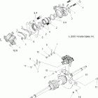SCRAMBLER 500 2X4 INTL - A07BA50FA Brake, caliper mounting, rear