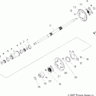 PREDATOR 500/LE - A07GJ50AA/AB/AC Axle, rear and housing