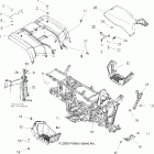 SPORTSMAN 700 EFI - A07MH68AX/AY/AZ Cab, rear and seat
