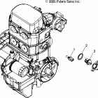 SPORTSMAN 700 EFI - A07MH68AX/AY/AZ Engine, manifold and thermostat