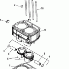 SPORTSMAN 700 EFI - A07MH68AX/AY/AZ Engine, piston and cylinder