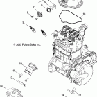 SPORTSMAN 700 EFI - A07MH68AX/AY/AZ Engine, throttle body mounting