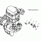 SPORTSMAN 800 EFI -A07MH76AL/AQ/AX/AY/AZ/A2/MN76AF/AT/AY Engine, manifold and thermostat