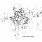 SPORTSMAN 800 EFI -A07MH76AL/AQ/AX/AY/AZ/A2/MN76AF/AT/AY Крепление двигателя