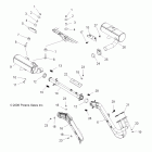 SPORTSMAN 800 EFI -A07MH76AL/AQ/AX/AY/AZ/A2/MN76AF/AT/AY Exhaust system, dual