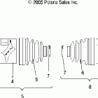 SPORTSMAN X2 500 EFI - A07TH50AL/AQ/AU/AZ/TN50AF/AS/AU Shaft, drive, rear