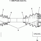 SPORTSMAN 500 HO - A06MH50AA Drive shaft, front