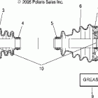 SPORTSMAN 500 HO INT'L - A06MH50FB Drive shaft, front