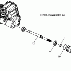 SPORTSMAN 500 EFI INT'L - A06MH50FC Output shaft, front
