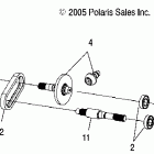 SPORTSMAN 700 EFI - A06MH68AQ Gearcase, output shaft