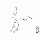HP2 Megamoto (K25H) Brake line, without abs, front