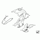 R1200GS 08-09 (K25) Painted parts m764 titan-silber met.