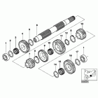 K1200LT 05-09 (89V3) 5-speed transmission rfh output shaft