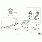 K1300GT (K44) Clutch lever assembly, smoked glass