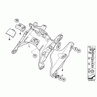 R1200R 05-10 (K27) Кронштейн крепления верхнего обтекателя(паук)